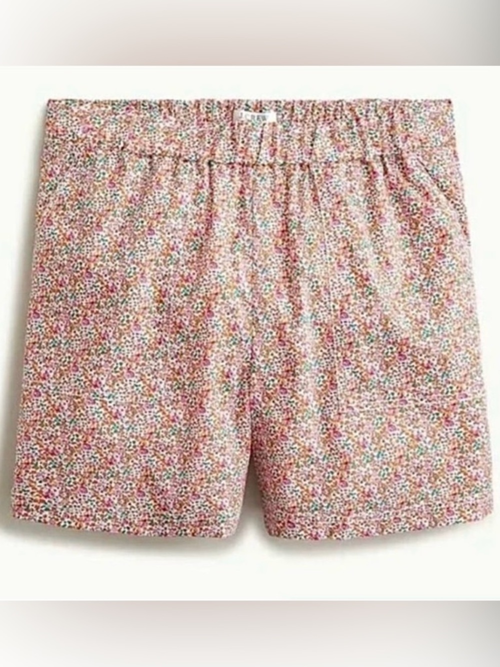 J. Crew Pink Multi Floral Elastic-Waist Shorts